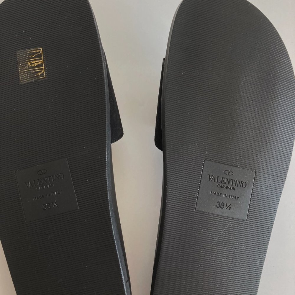 NEW VALENTINO GARAVANI Chain Slide Sandal, Black, EU 38.5 - Picture 14 of 16